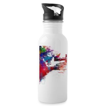 Shooting sport art #shooting #hunting - Water bottle with straw - white - Right