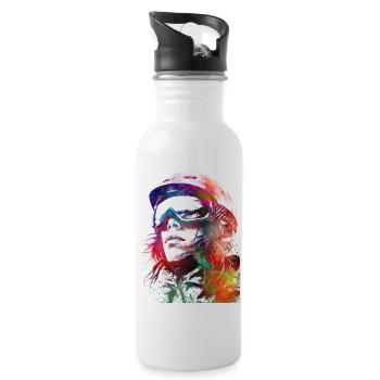 Mountaineer sport art #sport - Water bottle with straw - white - Right