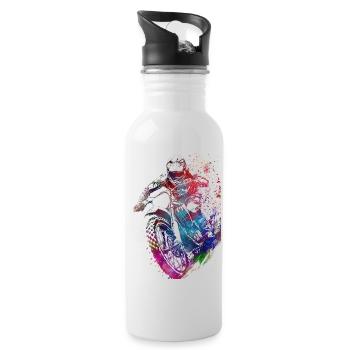 Motor racing #motor #sport - Water bottle with straw - white - Right