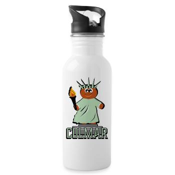 Colmar Statue of Liberty - Water bottle with straw - white - Right