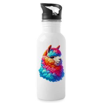 Alpaca - Water bottle with straw - white - Right