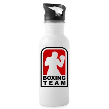 Boxing Team Design for Boxing Gyms and Martial Arts - Water bottle with straw - white - Right