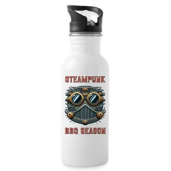 Steampunk BBQ Season 4 - Water bottle with straw - white - Right