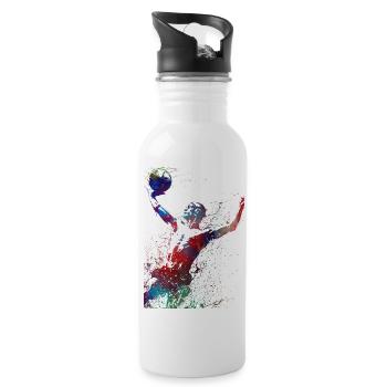 Water polo sport #sport #waterpolo - Water bottle with straw - white - Right