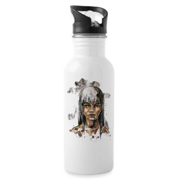 skizze Collage asia carographic illustration - Trinkflasche mit integriertem Trinkhalm - Weiß - Rechts