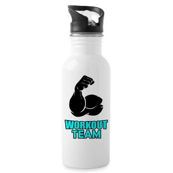 Workout Team 02 - Water bottle with straw - white - Right