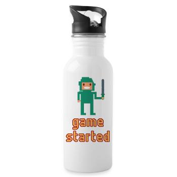 Game Begins - Back to School - Water bottle with straw - white - Right