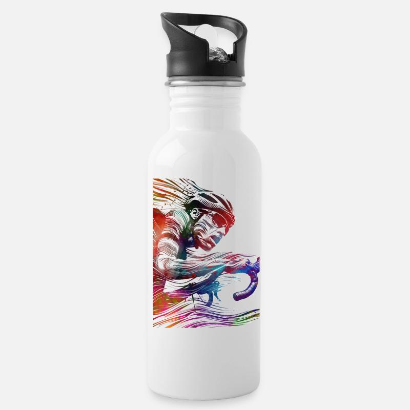 Cyclisme Sport de cyclisme art #cycling - Gourde avec paille intégrée - blanc