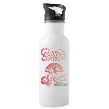 Kitesurfing - Water bottle with straw - white - Right