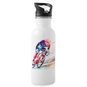 Cycling Bike sport article #cycling #sport #biking - Water bottle with straw - white - Right