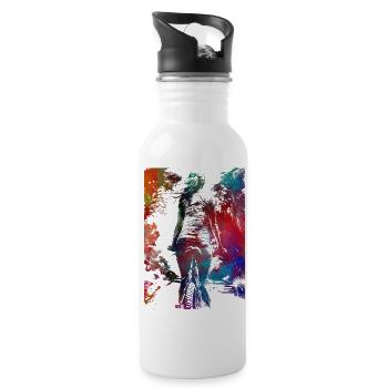 Cycling Bike sport article #cycling #sport #biking - Water bottle with straw - white - Right
