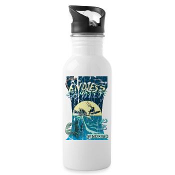 Endless summer Kiteboarding - Water bottle with straw - white - Right