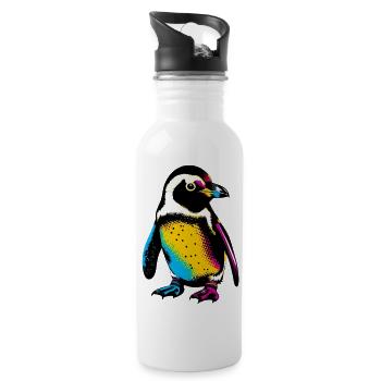 Pingouin - Gourde avec paille intégrée - blanc - Droite