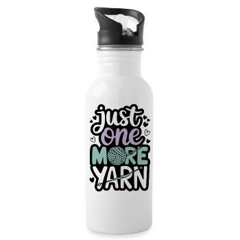 Creative knitting lover wanted - Water bottle with straw - white - Right
