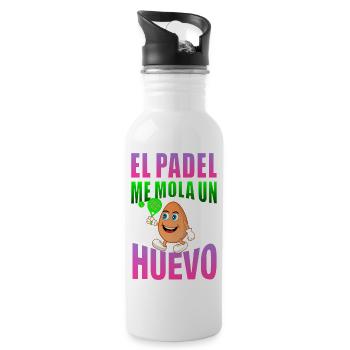 Padel is an egg cool - Water bottle with straw - white - Right