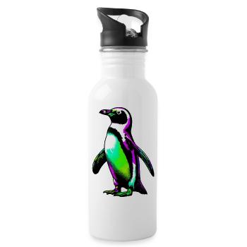 Penguin - Water bottle with straw - white - Right