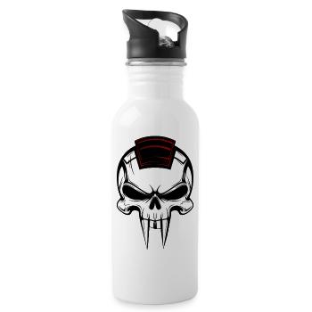 Vampire Skull - Water bottle with straw - white - Right