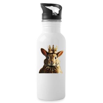 Hoppin' for the Throne rabbit lover - Water bottle with straw - white - Right