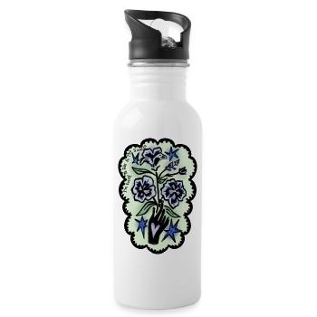 I'm Going to Live in the Garden - Water bottle with straw - white - Right