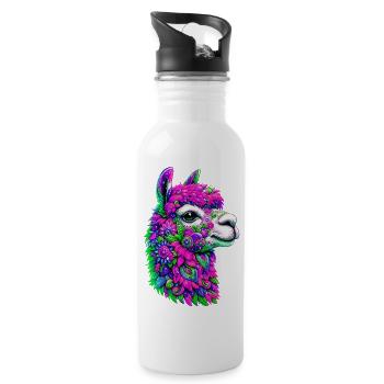 Alpaca - Water bottle with straw - white - Right