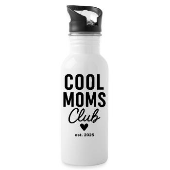 Cool Mums Club est. 2025 - Water bottle with straw - white - Right