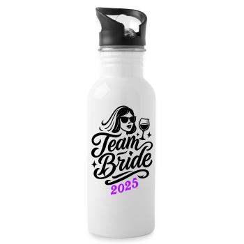 L’équipe Bride 2025 - Gourde avec paille intégrée - blanc - Droite