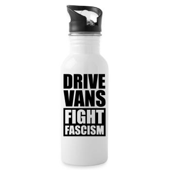 Les fourgonnettes combattent le fascisme - Gourde avec paille intégrée - blanc - Droite