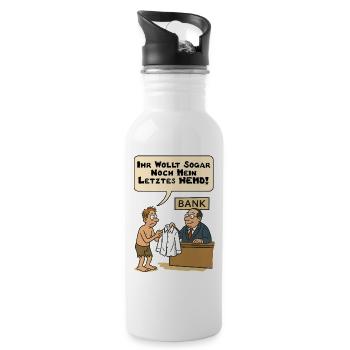 Tu veux même ma dernière chemise - Gourde avec paille intégrée - blanc - Droite