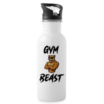 Gepard Comic Gym - Water bottle with straw - white - Right
