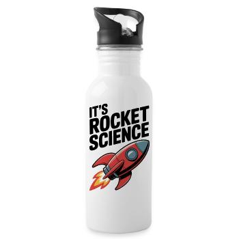 It’s Rocket Science - Water bottle with straw - white - Right