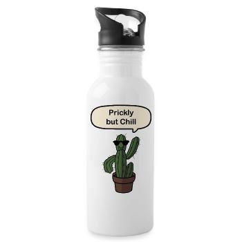 Prickly But Chill Cactus - Gourde avec paille intégrée - blanc - Droite