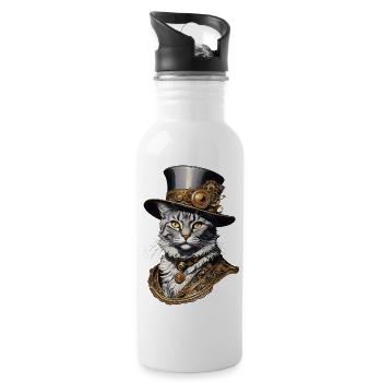 Sir Purrner - Gourde avec paille intégrée - blanc - Droite