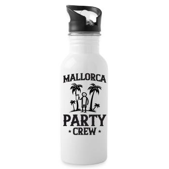 Mallorca Party Crew - Gourde avec paille intégrée - blanc - Droite