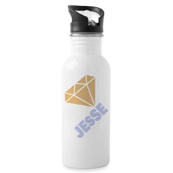 Edel Jesse - Trinkflasche mit integriertem Trinkhalm - Weiß - Rechts