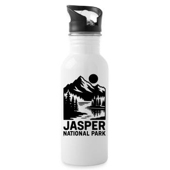 Jasper National Park - Water bottle with straw - white - Right