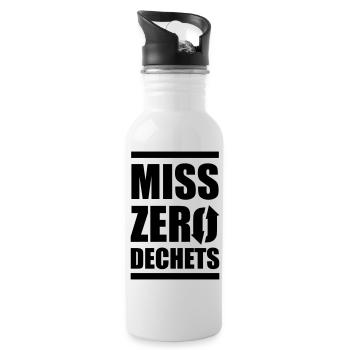 Miss Zero Waste - Water bottle with straw - white - Right