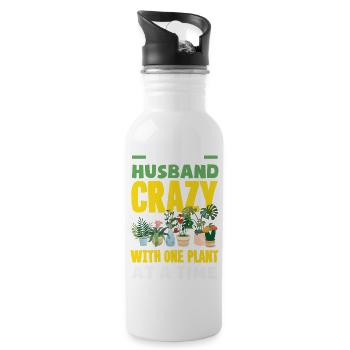 Cadeaux pour les jardins et les amoureux des plantes - Gourde avec paille intégrée - blanc - Droite