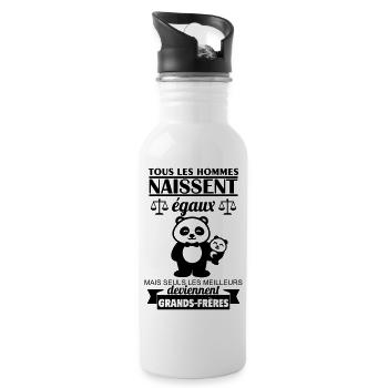 All Men Big Brothers Big Brother - Water bottle with straw - white - Right