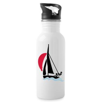 Bateau à voile pour jeunes (420 470 505) - Gourde avec paille intégrée - blanc - Droite