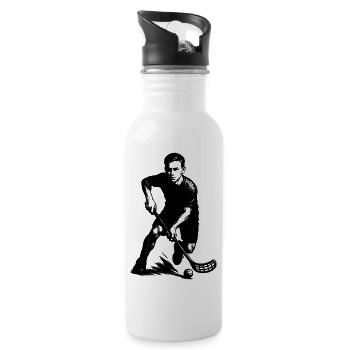 Short and clear floorball - Water bottle with straw - white - Right