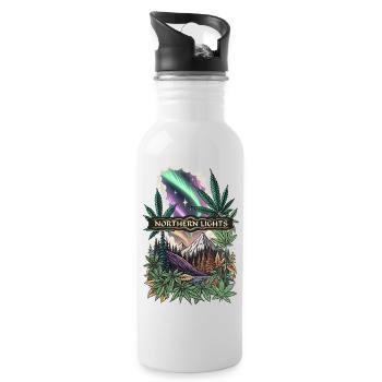 Northern Lights - Water bottle with straw - white - Right