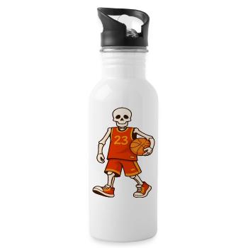 Maillot Skeleton Hoops 23 - Gourde avec paille intégrée - blanc - Droite
