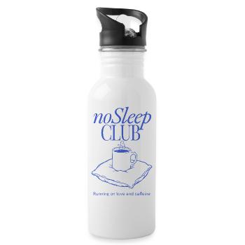 noSleep CLUB Coffee Night Design - Water bottle with straw - white - Right