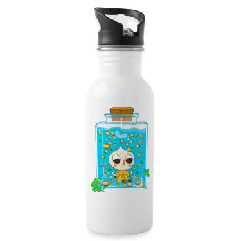 Tama Pickels - Water bottle with straw - white - Right