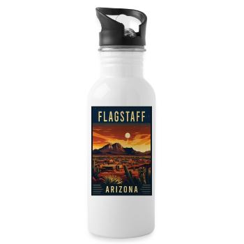 Découvrez la beauté pittoresque de Flagstaff en Arizona - Gourde avec paille intégrée - blanc - Droite