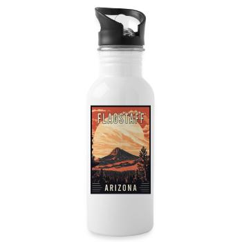 Experience Scenic Beauty of Flagstaff in Arizona - Water bottle with straw - white - Right