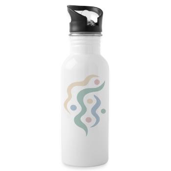 Yoga design_12 - Gourde avec paille intégrée - blanc - Droite