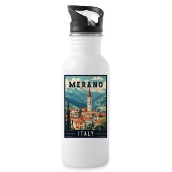 Vivez le Merano à couper le souffle en Italie - Gourde avec paille intégrée - blanc - Droite