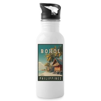 Explore Tropical Island of Bohol in Philippines - Water bottle with straw - white - Right