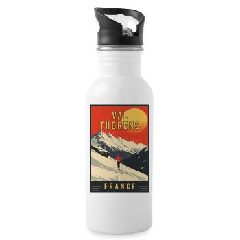 Experience Alpine Ski Paradise Val Thorens France - Water bottle with straw - white - Right
